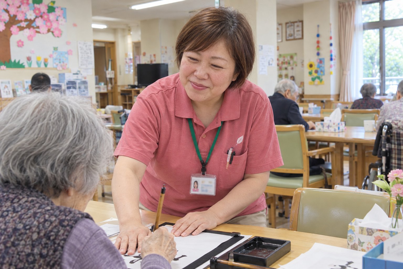 勤務中の石川 和子